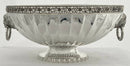 Victorian Silver Plated Oval Fluted Bowl with Lion Mask Handles. John Round & Sons.