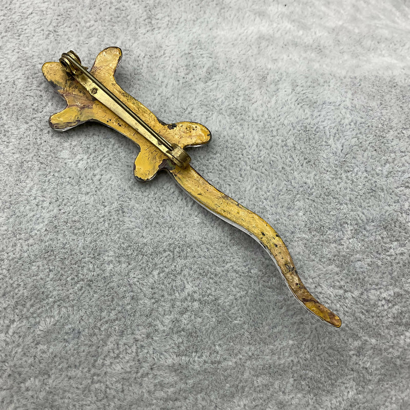 1950’s lucite lizard brooch