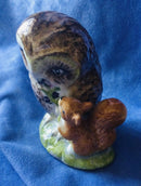 Royal Albert Old Mr Brown figure Squirrel and Owl Beatrix Potter Figurine