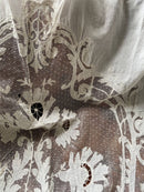 Copy of 2 Antique Corneley beautiful off white Cotton Lace Curtain Panels recuperated for projects reworking