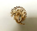 Vintage Grosse 1965 Stylised Chrysanthemum Brooch with Rhinestones