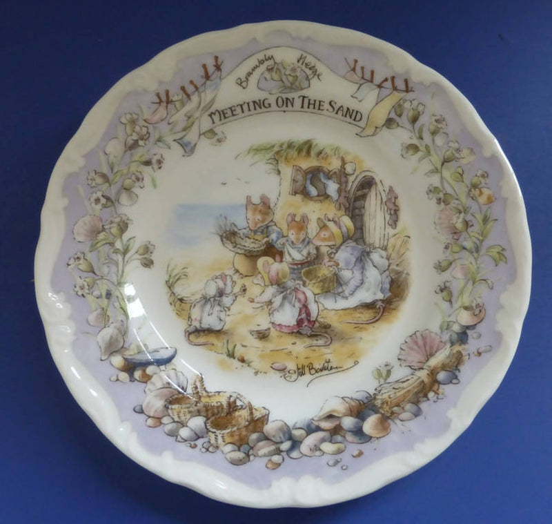 Doulton Brambly Hedge Sea Story Tea Plate - Meeting On The Sand