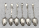Georgian, George II, Six Silver Teaspoons. London 1793 Solomon Hougham. 2 troy ounces.
