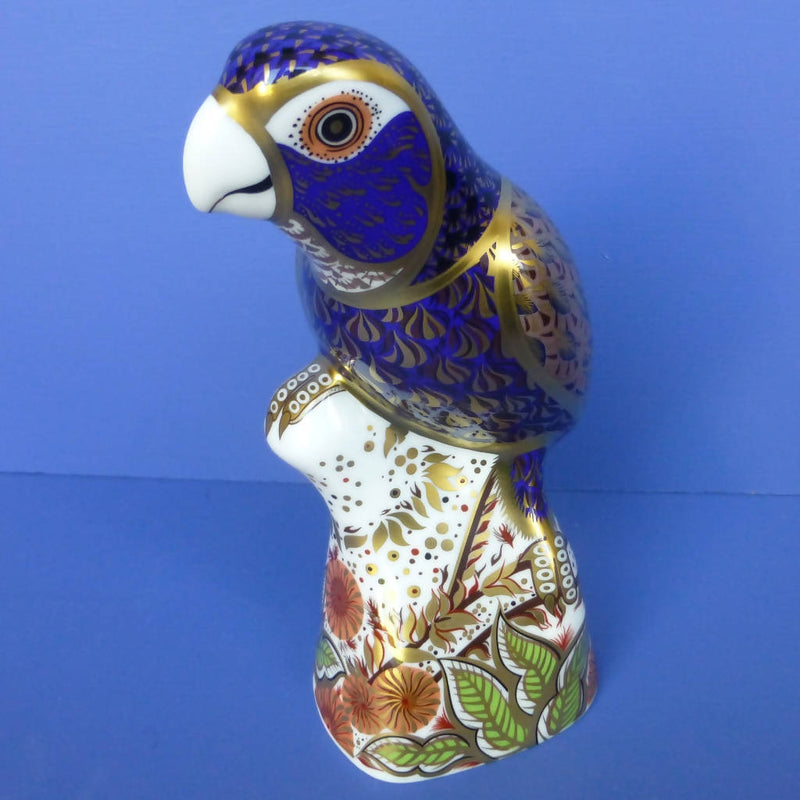 Royal Crown Derby Paperweight - Bronze Winged Parrot (Boxed)