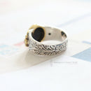 French Bijoux Canyon Silver Lapis Lazuli & Coral Ring