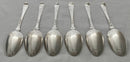 Georgian, George III, Set of Six Silver Tablespoons. London 1770 Richard Redrick. 13.2 troy ounces.