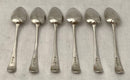 Georgian, George III, Six Silver Teaspoons. London 1806 Edward Lees. 2.8 troy ounces.