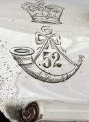 Victorian Silver Figural Inkstand: Bugle Major Alexander White, 52nd Light Infantry. Sheffield 1866 Fenton Brothers. 32 troy ounces.