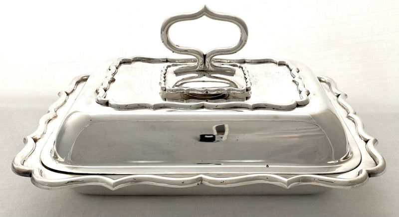 Art Nouveau Silver Plated Entree Dish & Cover. Asprey London, circa 1905.