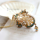 Victorian 10ct Turquoise & Pearl Pendant
