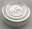 French Silver Plated Box Depicting a Nurse Attending a French Soldier of The Great War.
