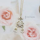 18ct Diamond Flower Necklace