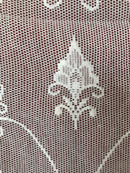 Copy of Lovely Almandine white pure cotton lace panel ready to hang 58