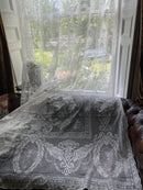 Beautiful Antique Elaborate Design white Cotton cotton lace Curtain Panel -175/320cms