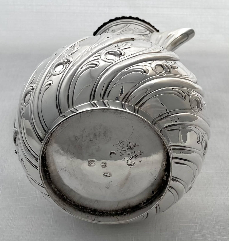 Georgian, George II, Silver Hot Water Jug. London 1759 Thomas Whipham & Charles Wright. 21.5 troy ounces.