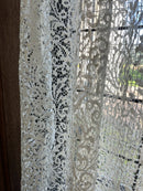 Jane Lace Design 14 Point Lace Sample unfinished panel Bone colour 106 cm (52”) x 101 cm (40")
