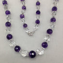 Vintage amethyst and crystal necklace