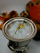 New Sterling Silver Fancy Citrine Triology ring - Size U