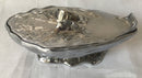 French novelty silver plated mignonette sauce dish and cover, with glass liner, in the form of an oyster shell. Signed M. Gouaille.