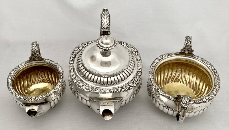 Georgian, George III, Silver Tea Service, York 1819 Barber & Whitwell. 50 troy ounces.