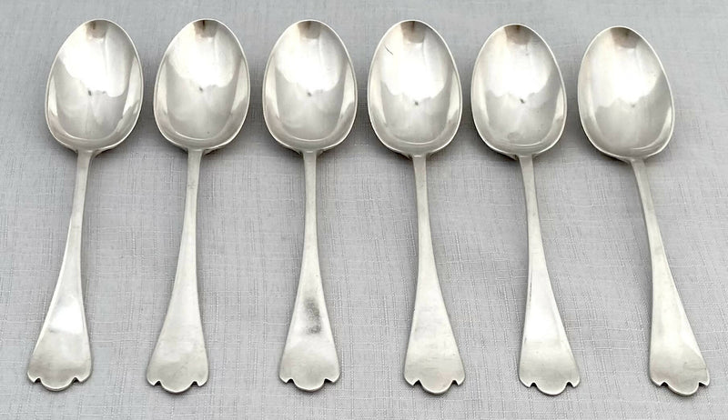 Elizabeth II Six Silver Trefid Spoons. London 1973 Asprey & Co. Ltd. 8.9 troy ounces.