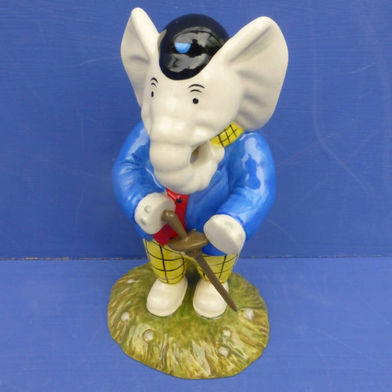 Royal Doulton Rupert The Bear Figurine - Edward Trunk Pretending To Be An Outlaw (Boxed)