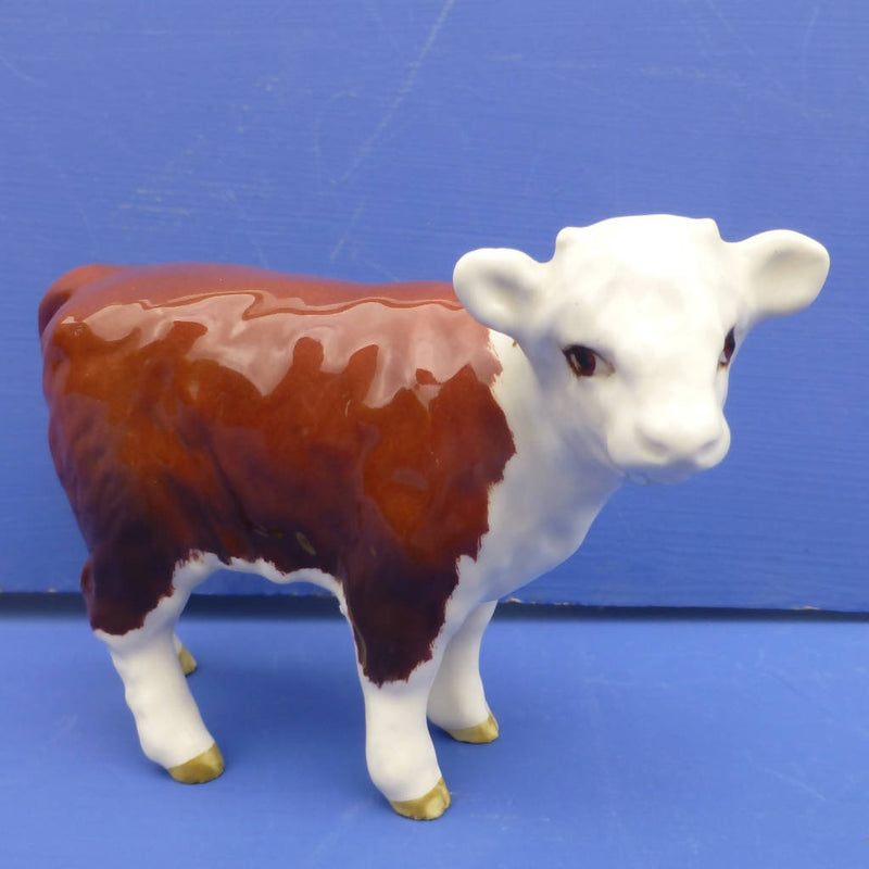 Beswick Cattle Figurine - Hereford Calf Model No 1827C