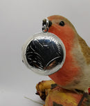 New sterling silver engraved floral locket pendant necklace -16"