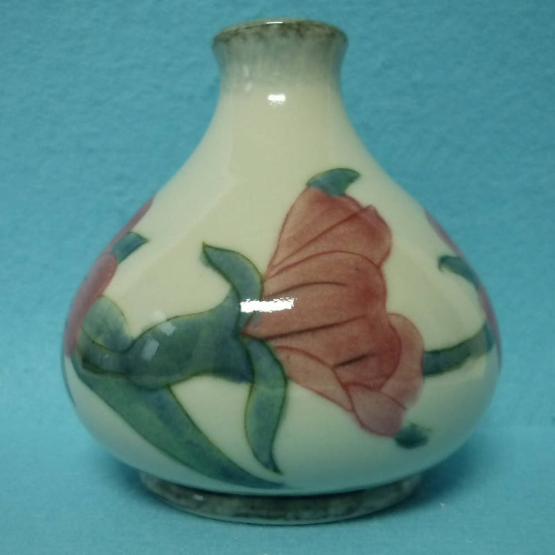 Corbridge Stoneware (Moorcroft Associate Co) Vase Pink with Grey Trim