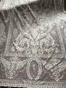 Beautiful Antique Elaborate Design white Cotton cotton lace Curtain Panel -175/320cms