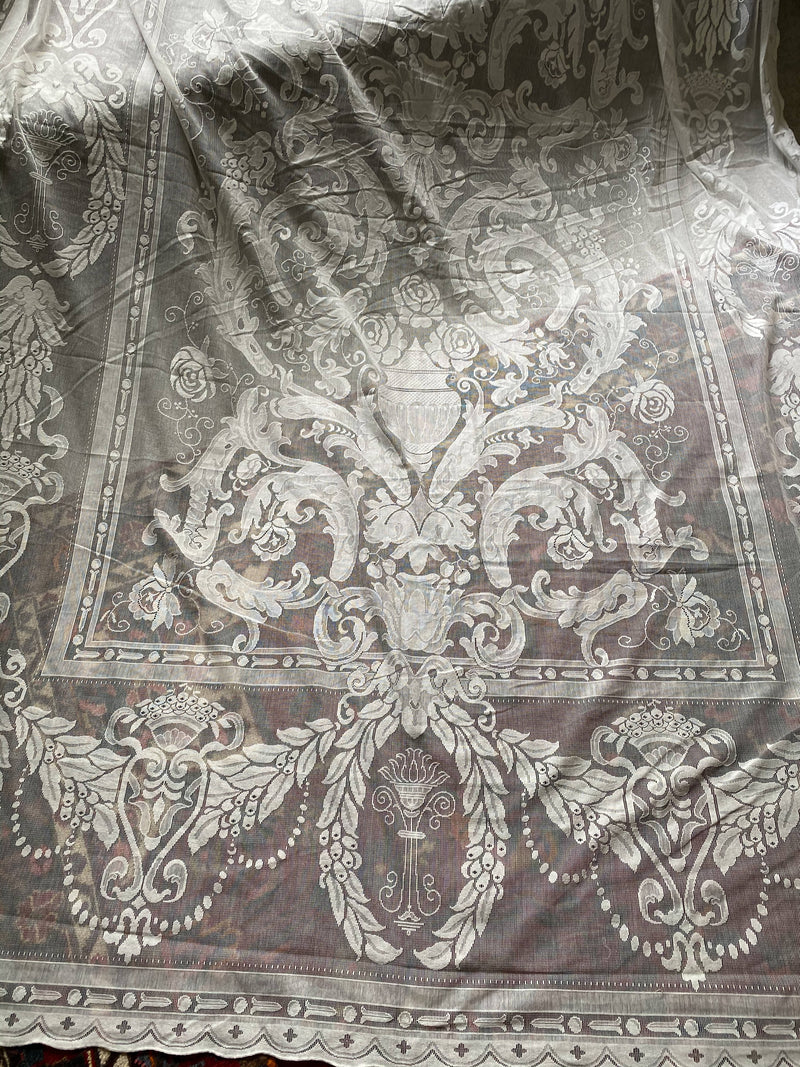 Antique Design Cotton cotton lace Curtain Panel -175/320cms