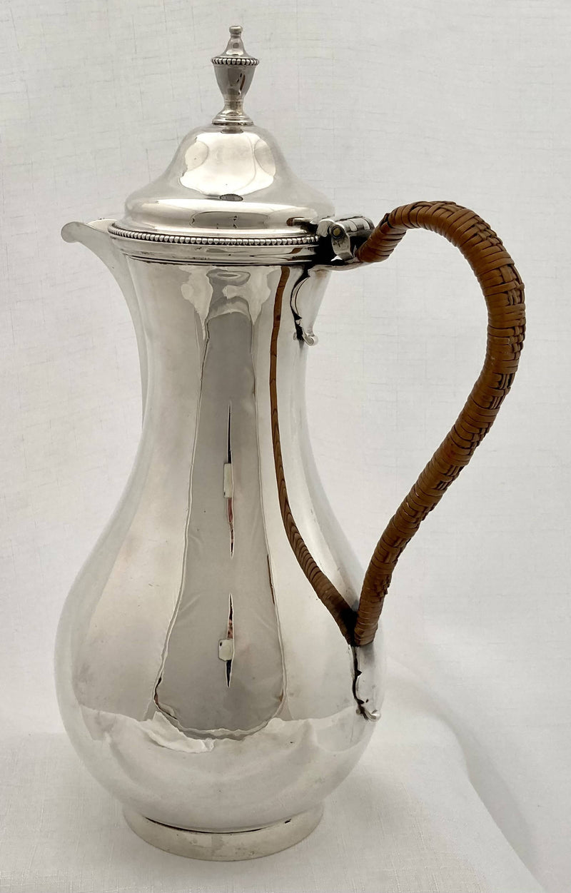 Georgian, George III, Silver Hot Water Jug. London 1783 Thomas Chawner. 25 troy ounces.