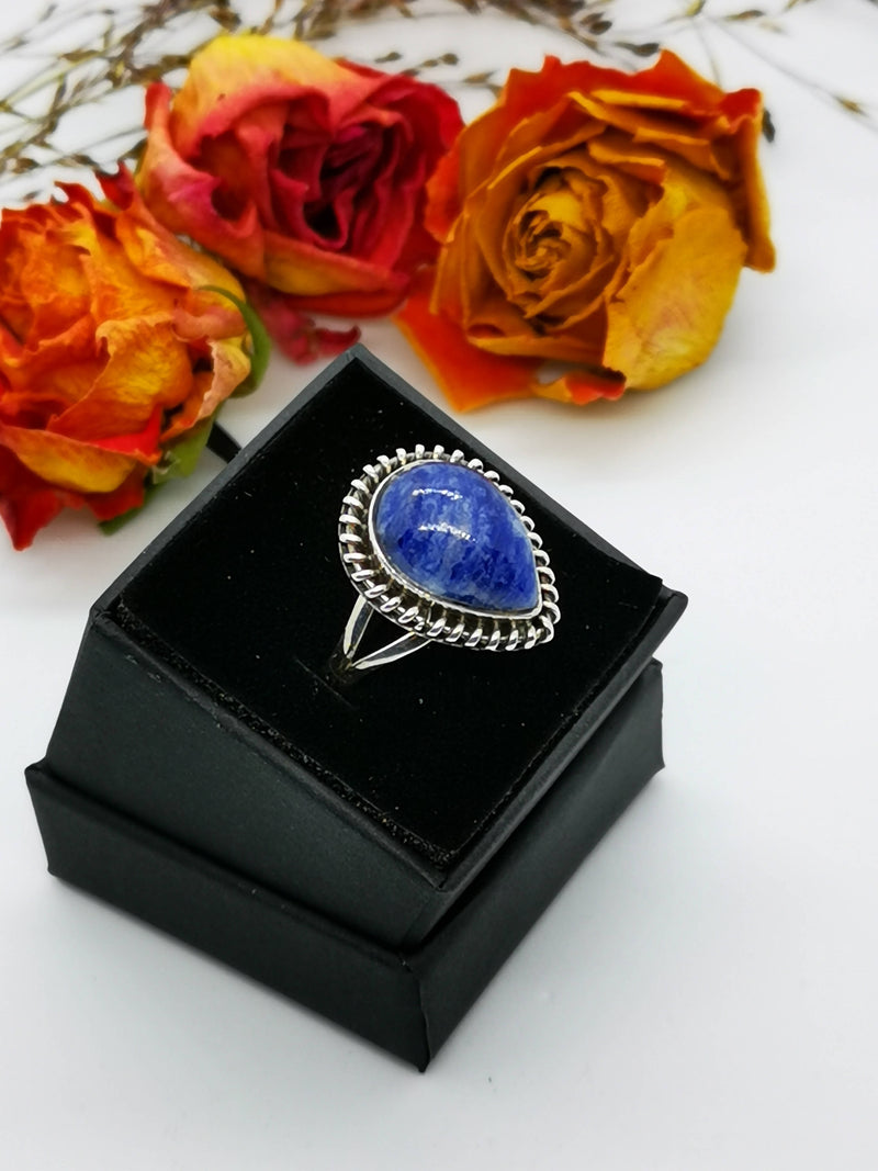 New Sodalite Hand Made 925 Sterling Silver Ring (Size N/O)