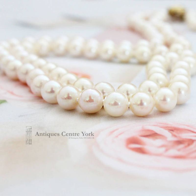 18" Cultured Pearl Two Row Necklace