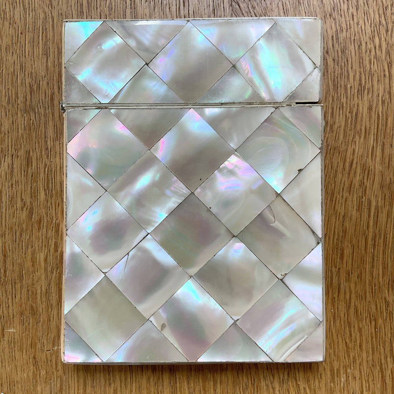 19thc mother-of-pearl card case