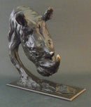 Rhino Head - sculpture by Edward Waites