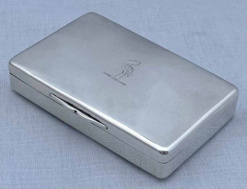 Victorian Crested Silver Table Snuff Box. London 1855 Charles Rawlings & William Summers. 5.2 troy ounces.