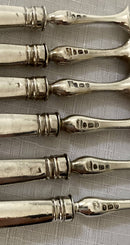 Georgian, George III, Crested Silver Dessert Knives & Forks for Twelve. London 1799 William Abdy II.