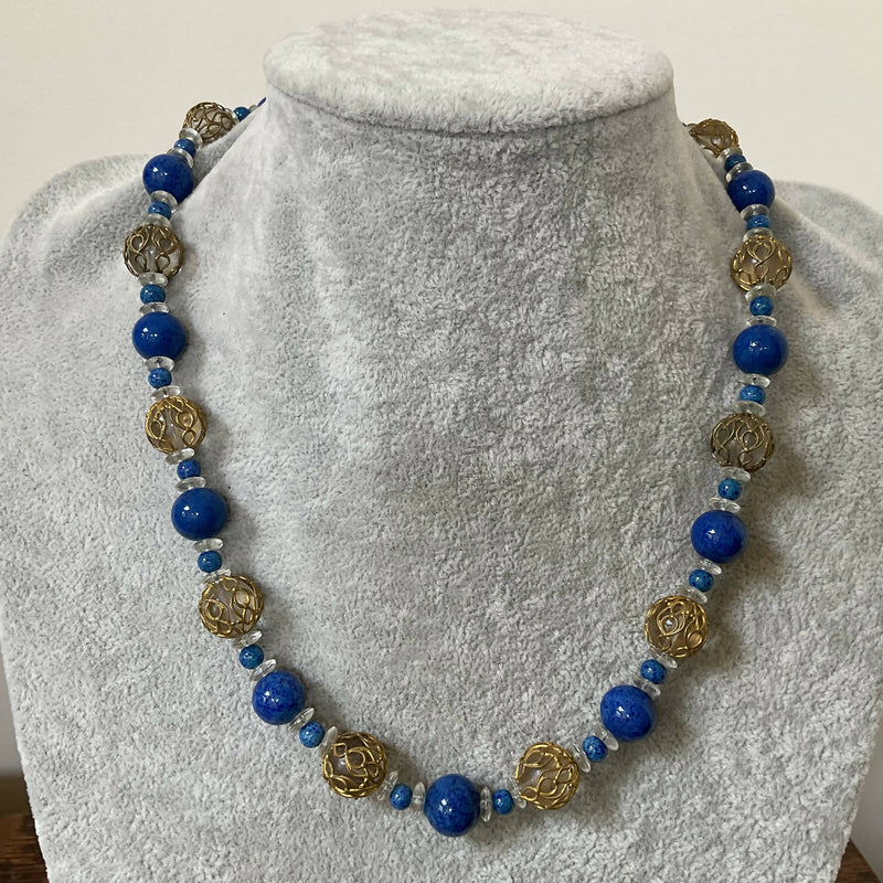 1930’s faux lapis necklace