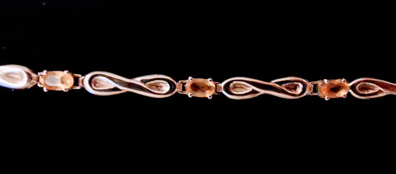 New Genuine Gemstone Sterling Silver Infinity Symbol Bracelets