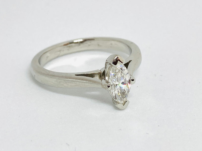 Platinum Diamond 0.37cts Ring - Size I