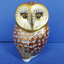Royal Crown Derby Paperweight Barn Owl