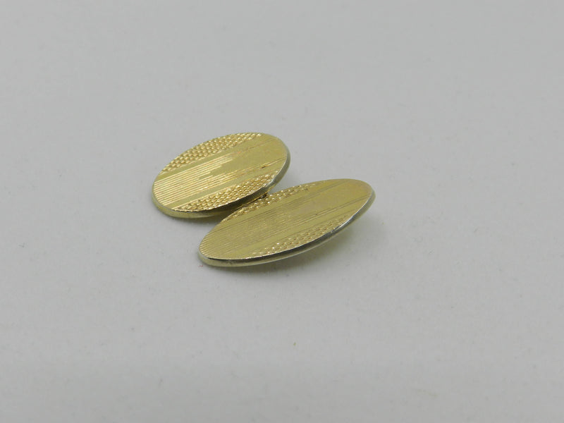 Cuff Links Gold on Silver