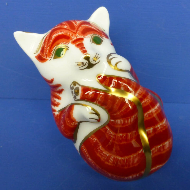 Royal crown Derby Limited Edition Paperweight Playful Ginger Kitten (Boxed)