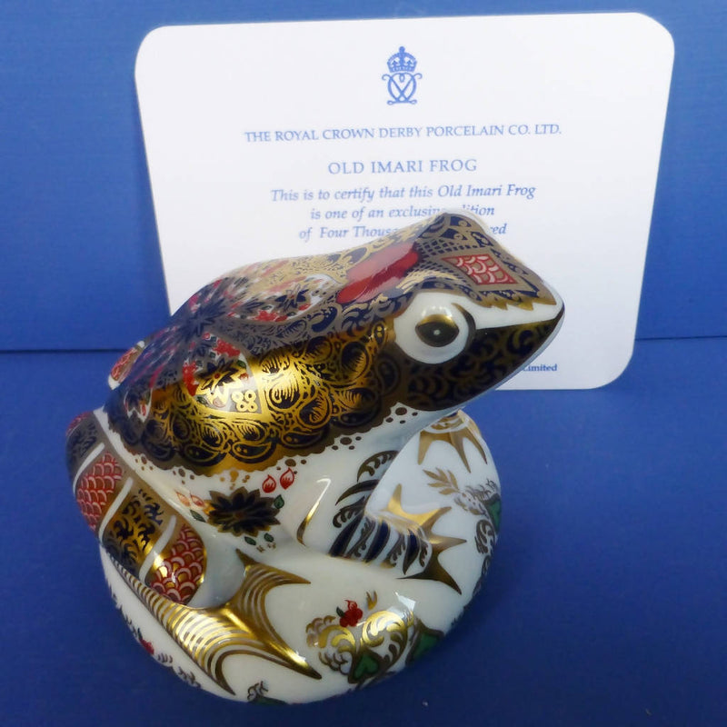 Royal Crown Derby Limited Edition Paperweight Old imari Frog (Boxed)