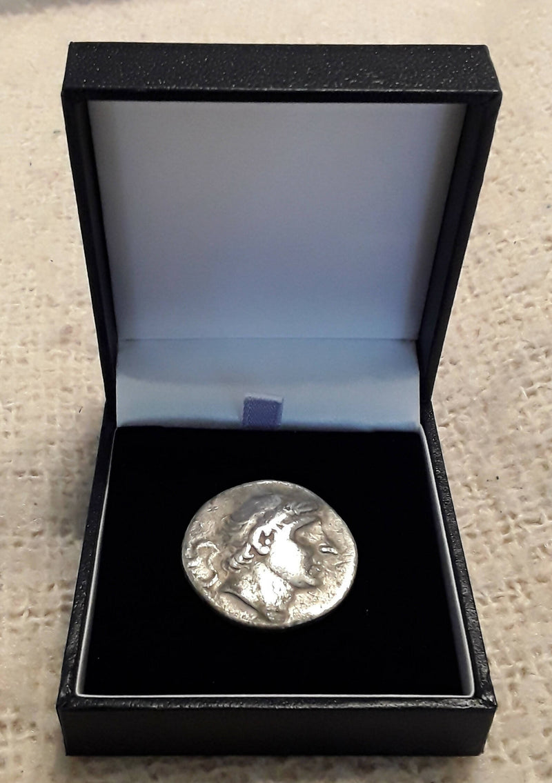 An Ancient Greek Solid Silver Tetradrachm Coin Of King Antiochus 1.