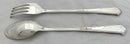 Silver Plated Serving Fork & Spoon. Elkington & Co. 1961.