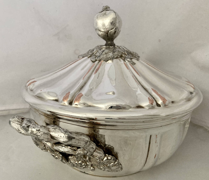 19th Century French Silver Plate on Copper Lidded Tureen.