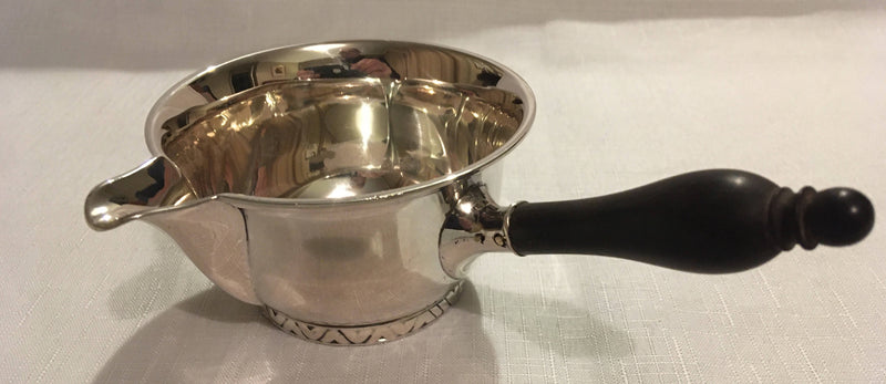 Danish 830 silver sauce pot. Assay marks for Christian Heise 1939.