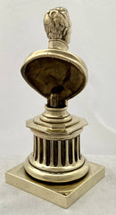 Duke of Wellington Pedestal Brass Bust.